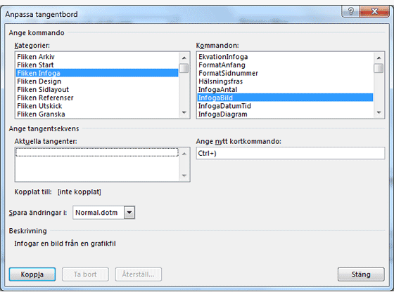 Egna kommandon i Word 2